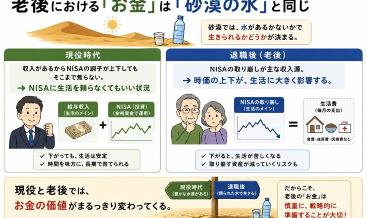 老後における「お金」は「砂漠の水」と同じ この意味がわからないと老後で詰む