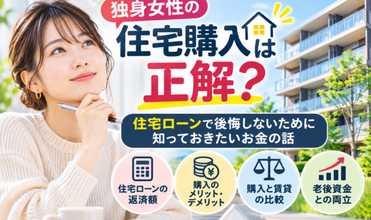 独身女性の住宅購入は正解？住宅ローンで後悔しないために知っておきたいお金の話