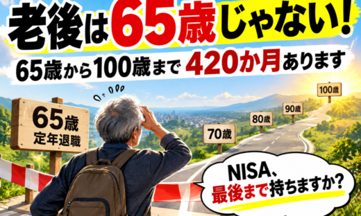 だーかーらー、老後って65歳とか70歳とかじゃないんだって(^^;)